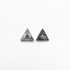 0.23cttw 2pc 3.49x3.45x1.90mm 3.46x3.37x1.35mm Triangle Rosecut Matching Pair 24484-01