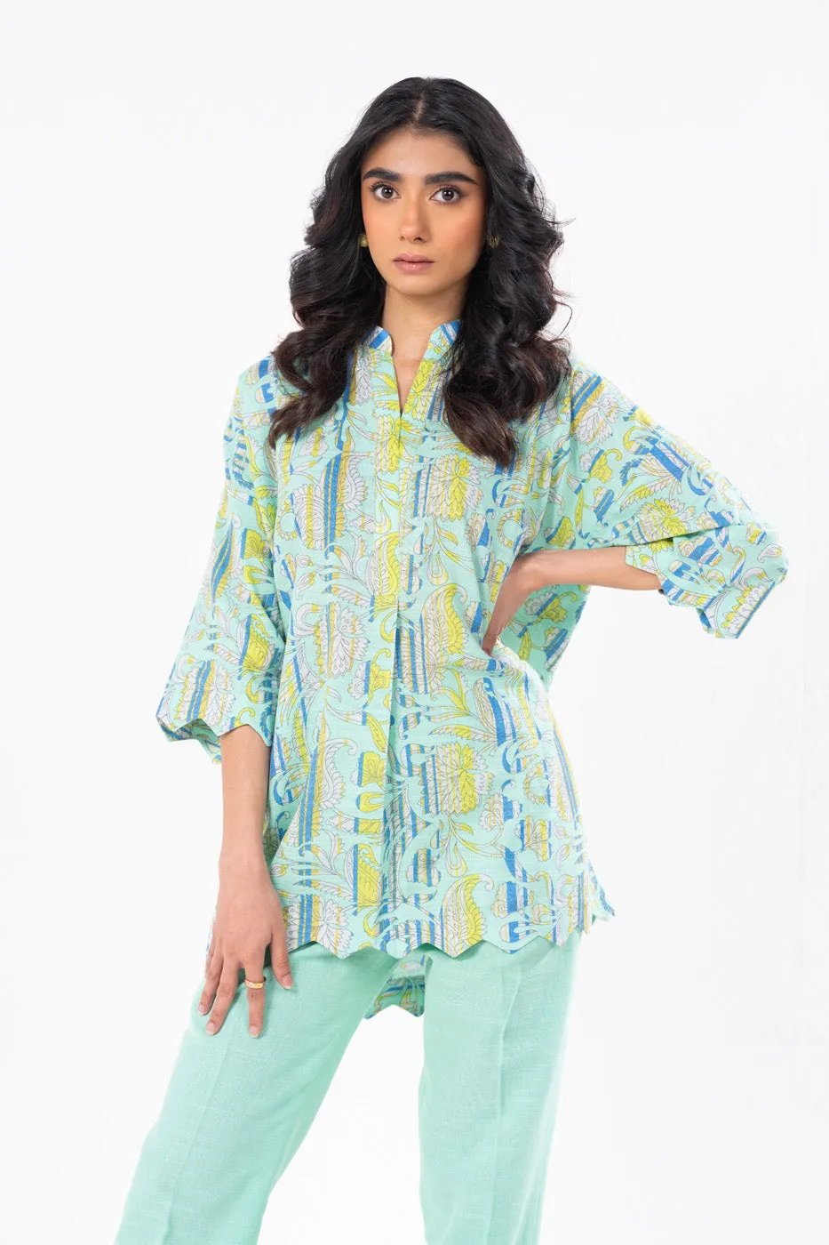 1 Pc Printed Khaddar Shirt 