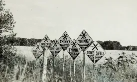 1950's Surreal Think Signs Photograph