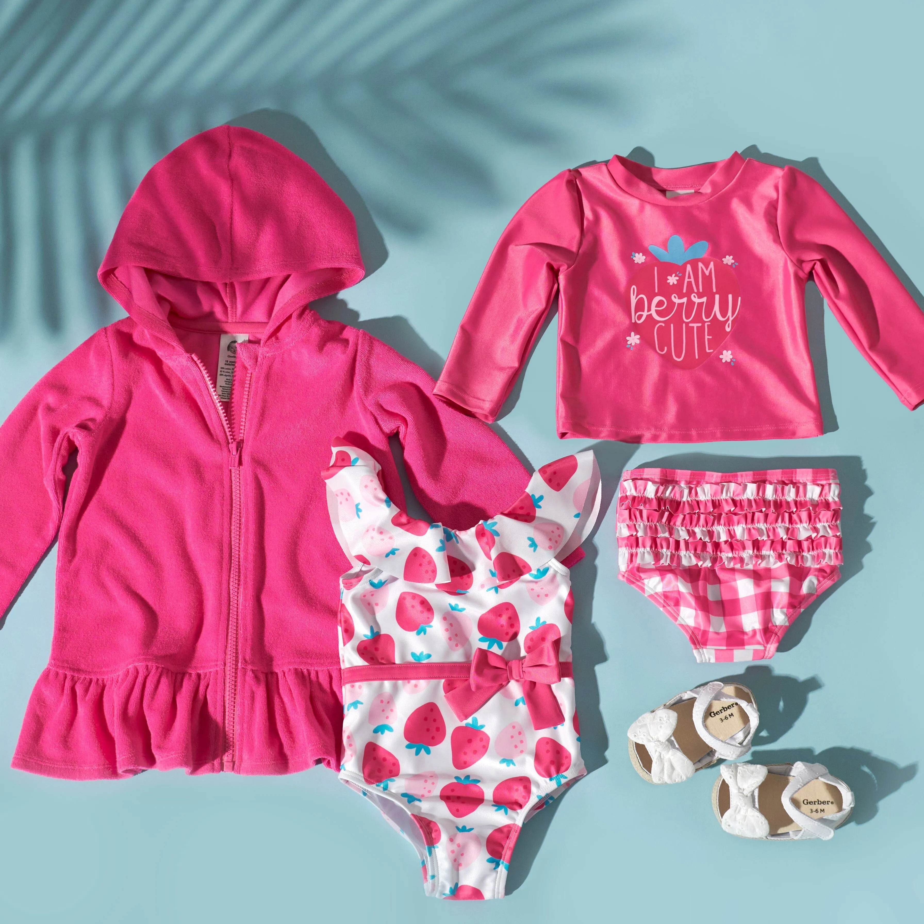 2-Piece Baby & Toddler Girls UPF 50  Summer Blossom Rash Guard & Swim Bottoms Set