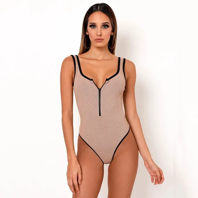 2021 Striped Swimwear One Piece Swimsuit Women Backless Swimsuit Sport Bodysuit Sizes S - L