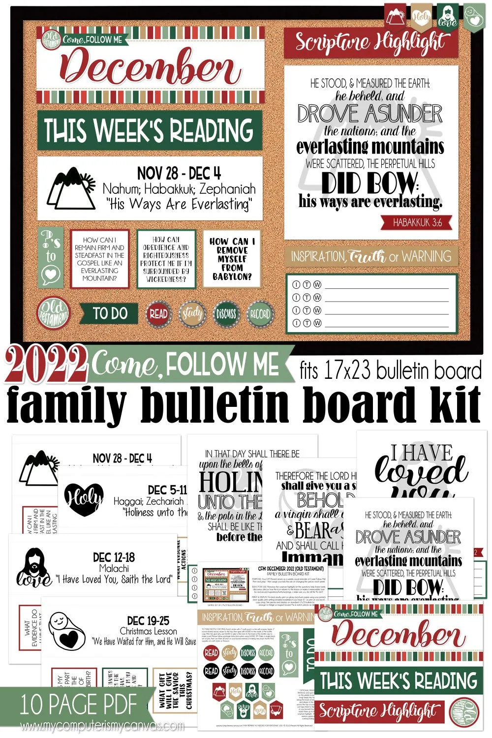 2022 CFM Old Testament Family Bulletin Board Kit {DECEMBER} PRINTABLE