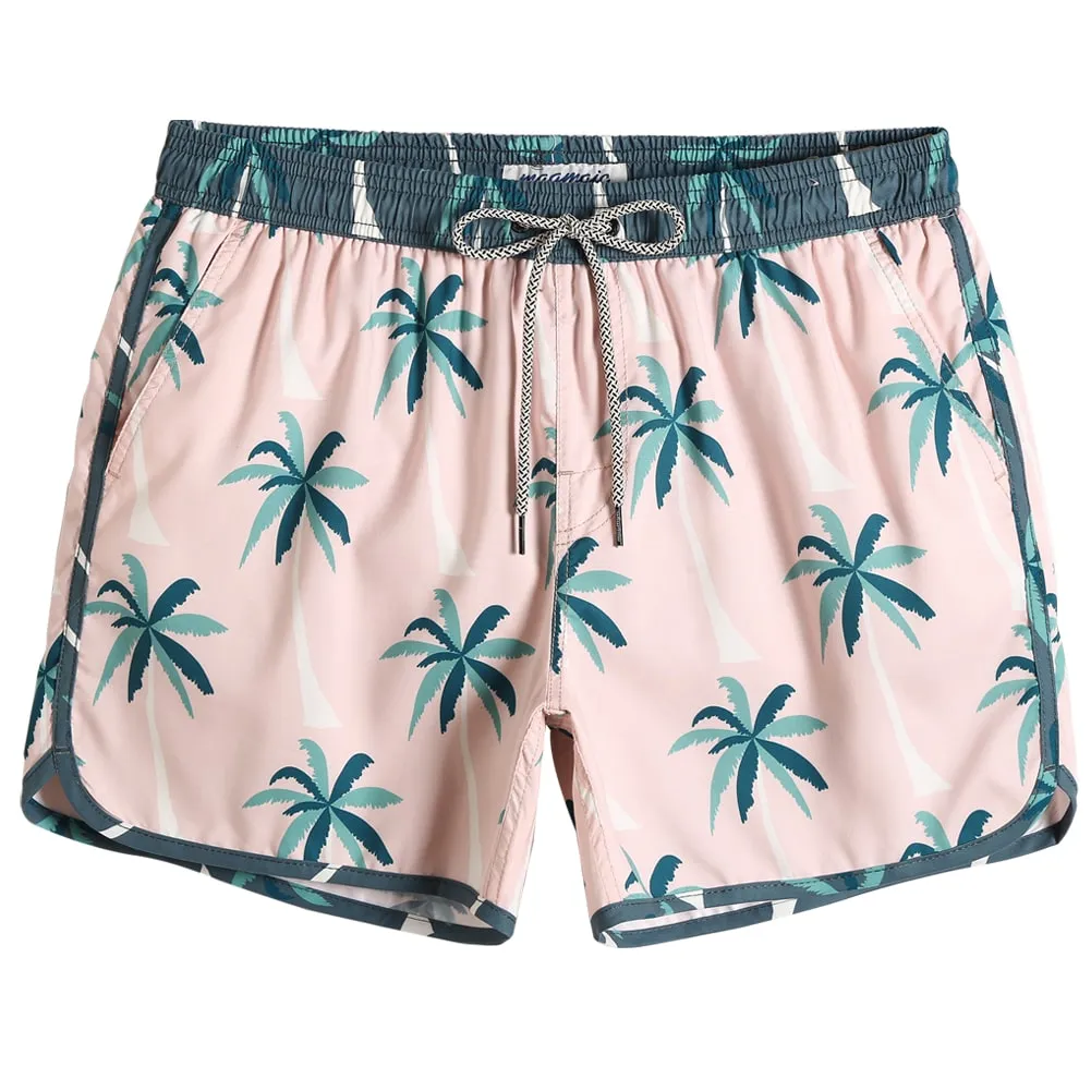 4.5 Inch Inseam Vintage Pink Coconut Swim Trunks