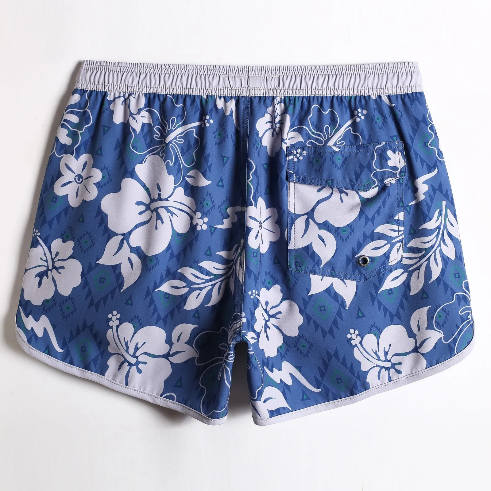 4.5 Inch Inseam Vintage Stretch Icy Floral Swim Trunks