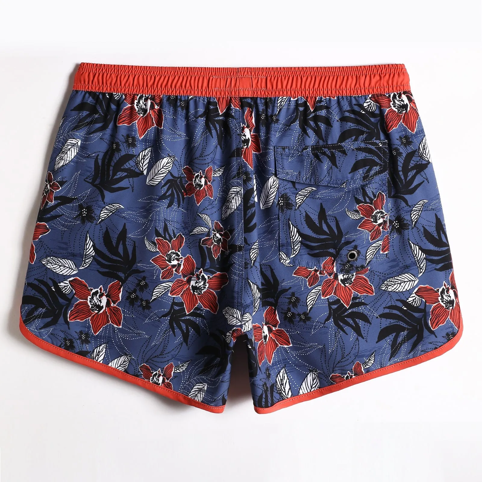 4.5 Inch Inseam Vintage Stretch Night Elf Flower Swim Trunks