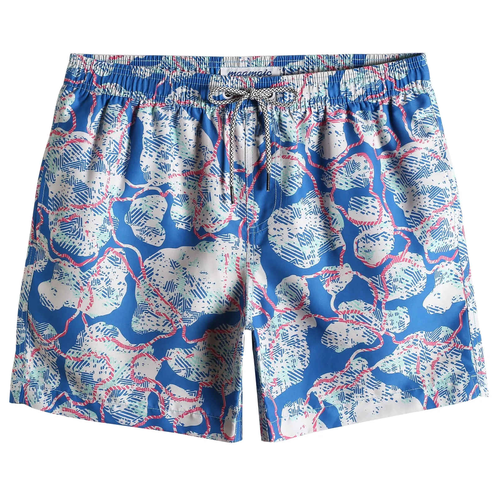 5.5 Inch Inseam Blue Polar Bear Swim Trunks