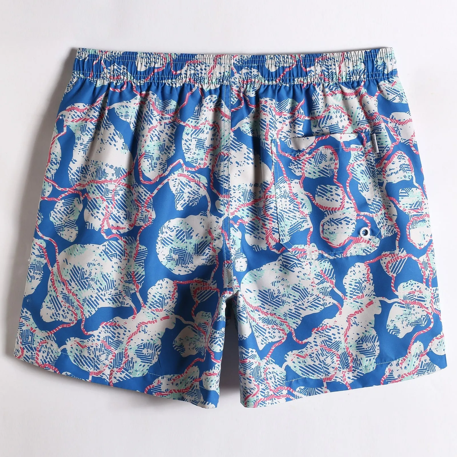 5.5 Inch Inseam Blue Polar Bear Swim Trunks