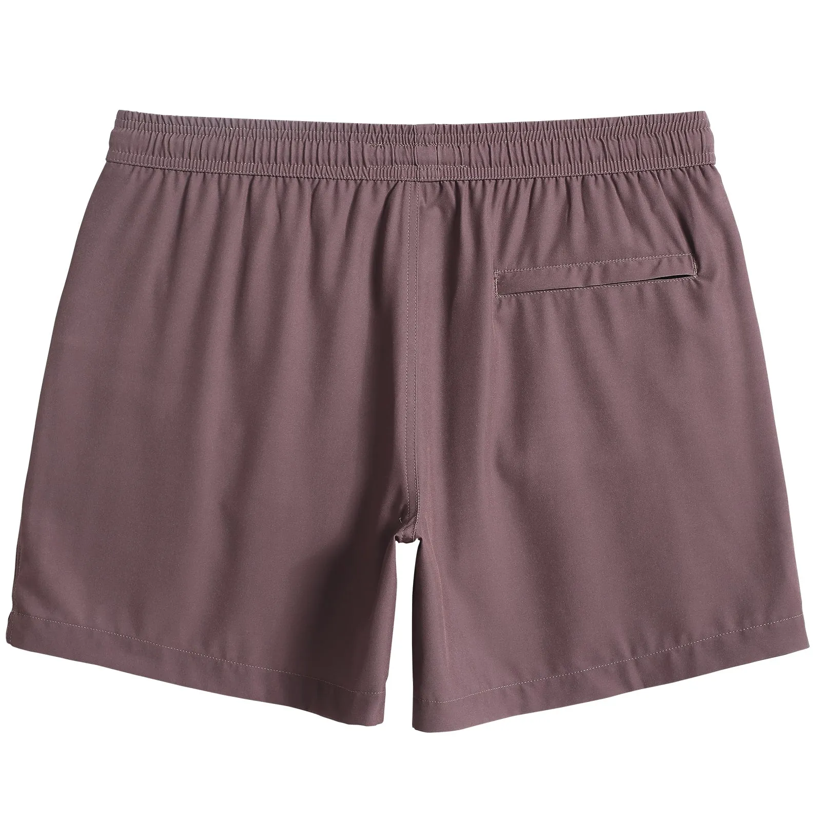 5.5 Inch Inseam Stretch Solid Wine Swim Trunks