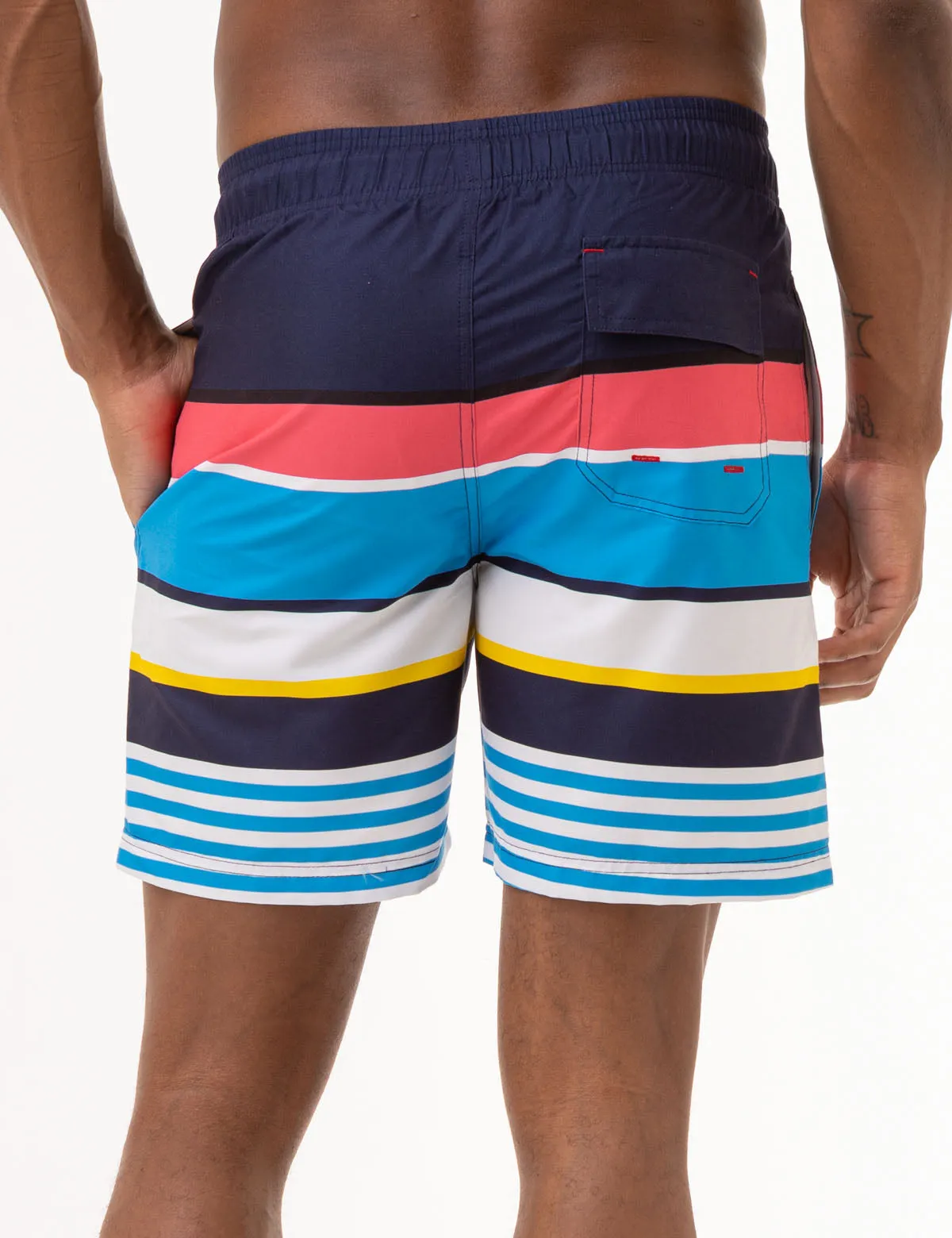 7 STRIPE SWIM TRUNKS