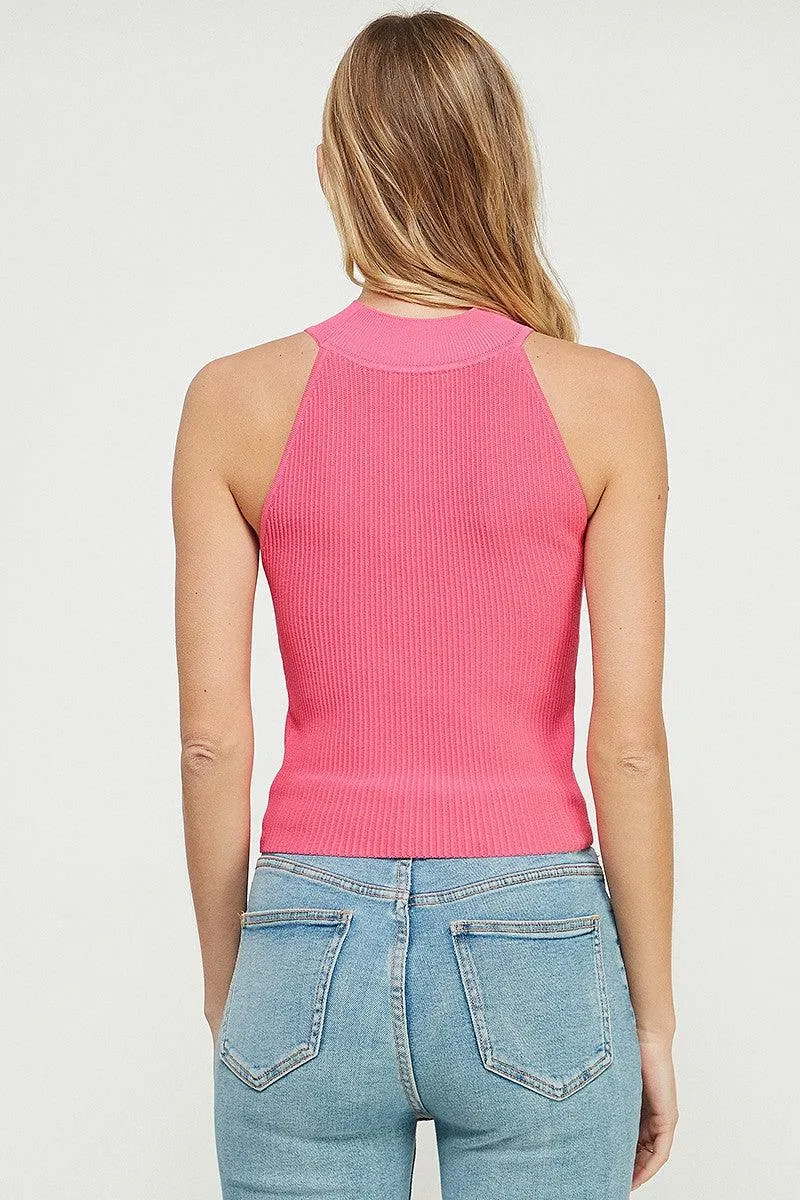 Allie - Techno Rib Halter Top