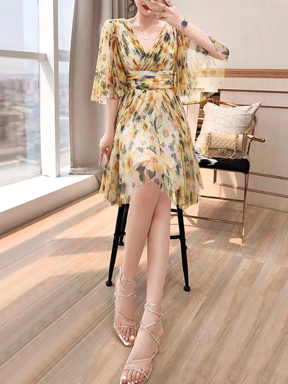 AVRA Floral Mini Dress