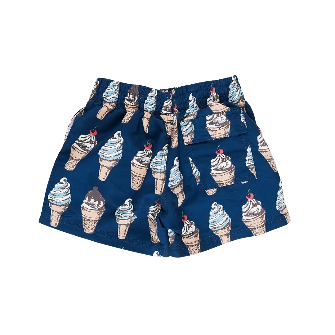 Baby Boys Swim Trunk - Navy Soft Serve