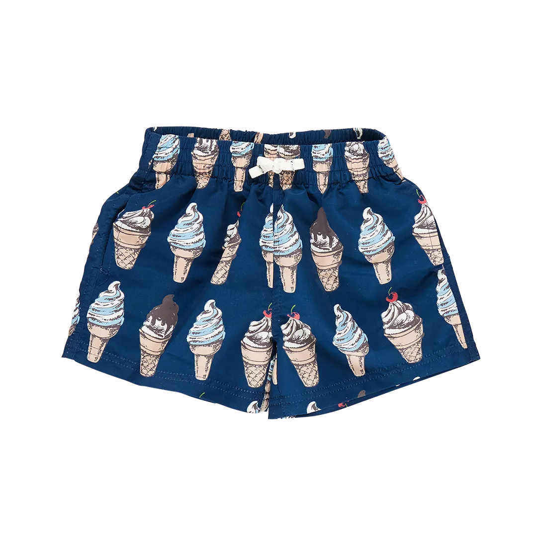 Baby Boys Swim Trunk - Navy Soft Serve