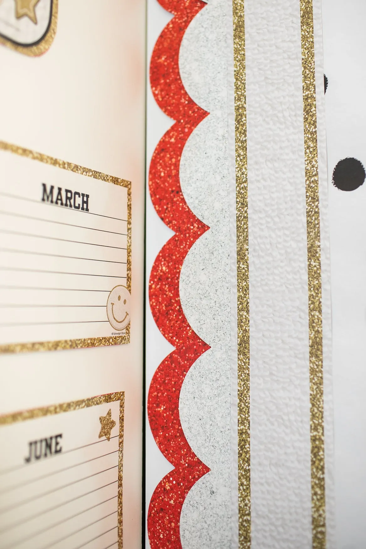 Ball Drop Glitter | Bulletin Board Borders | Schoolgirl Style