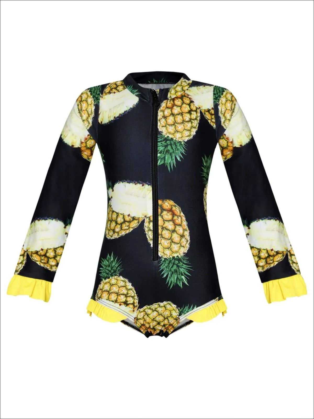 Be A Pineapple One Piece Rash Guard Swimsuit