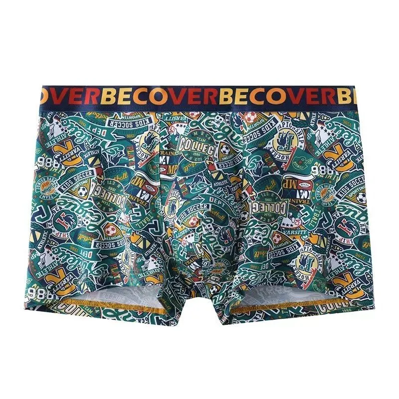 BECOVER Collection - Men's Cotton Modal Printed Mid-Rise Trunks