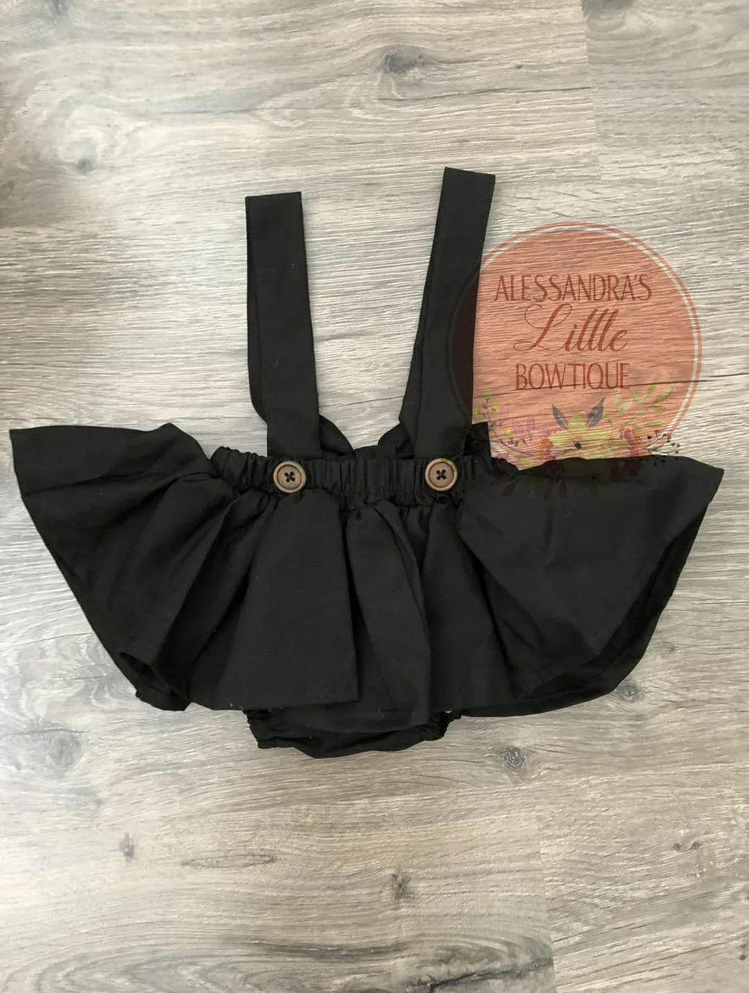 Black Skirted Bloomers with Suspenders