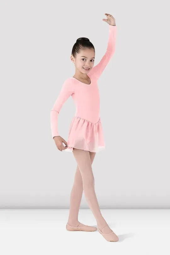 BLOCH CL5309 LONG SLEEVE SKIRTED LEOTARD