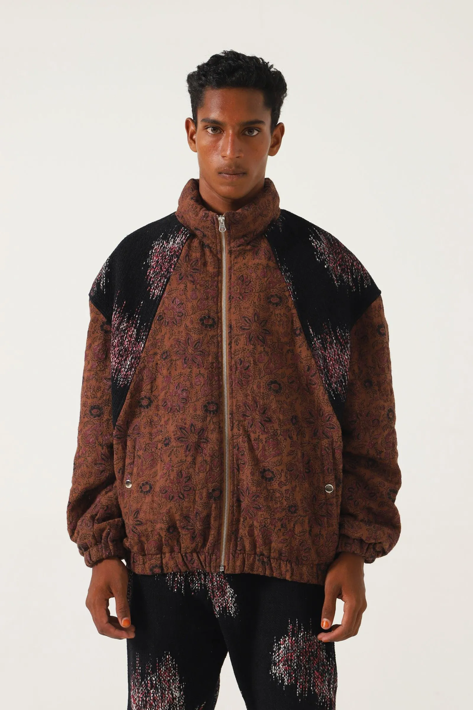 BLOCK PRINTED PUFFER JACKET