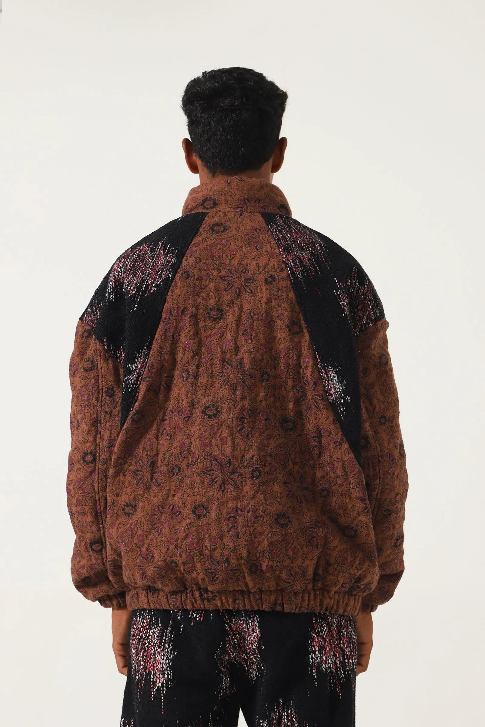 BLOCK PRINTED PUFFER JACKET