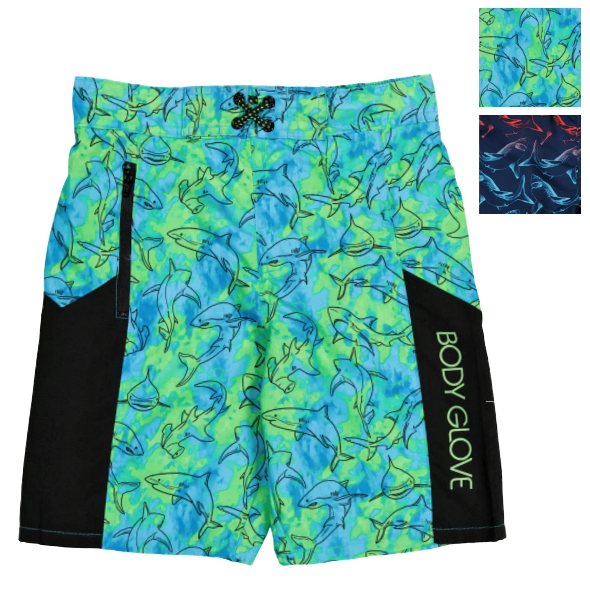 Body Glove Big Boys Printed Built-in Mesh Briefs Swim Trunks