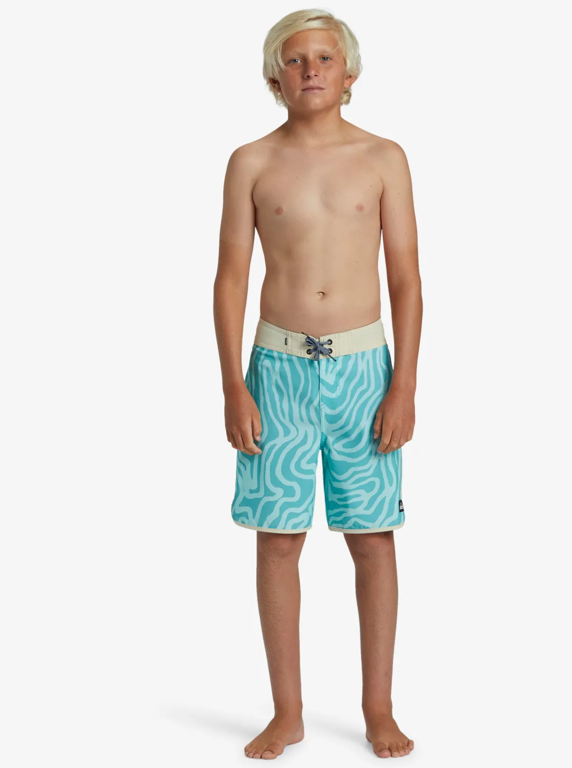 Boys 8-16 Surfsilk Scallop 17" Boardshorts - Limpet Shell