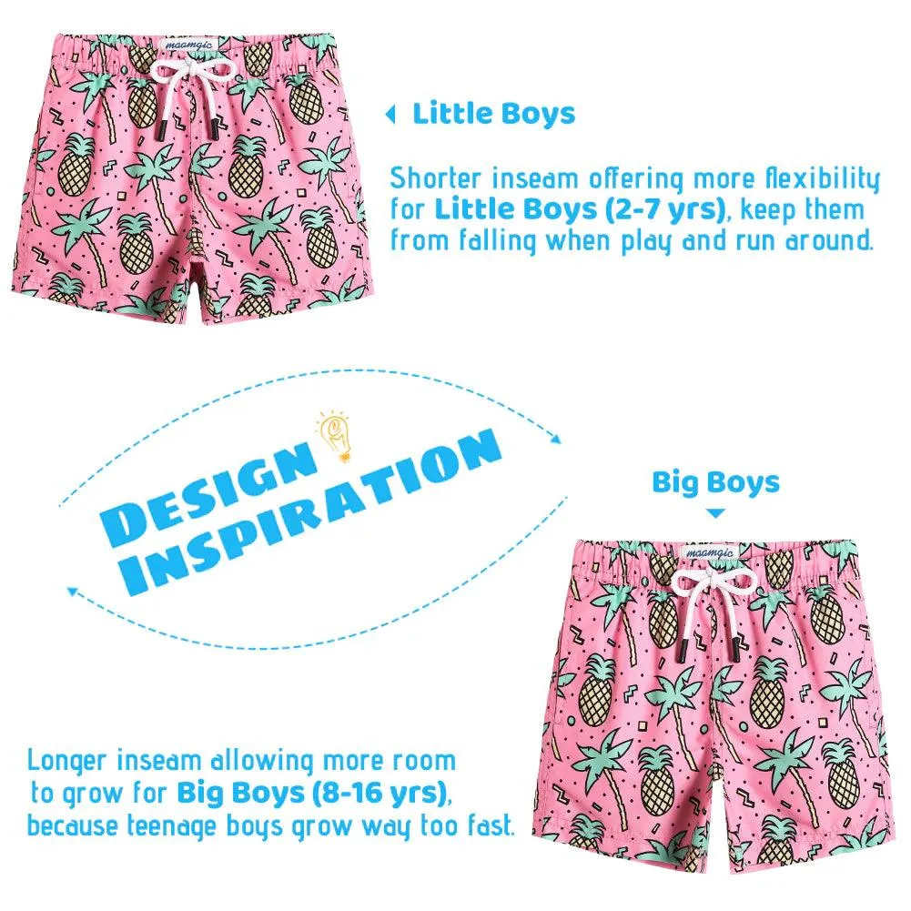 Boys Childlike Forest Stretch Swim Trunks