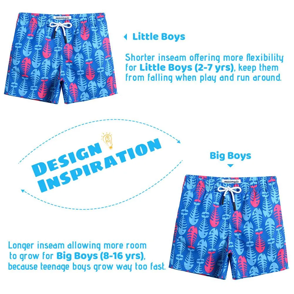 Boys Fish Bone Swim Trunk