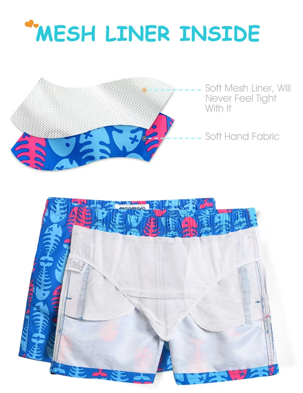 Boys Fish Bone Swim Trunk