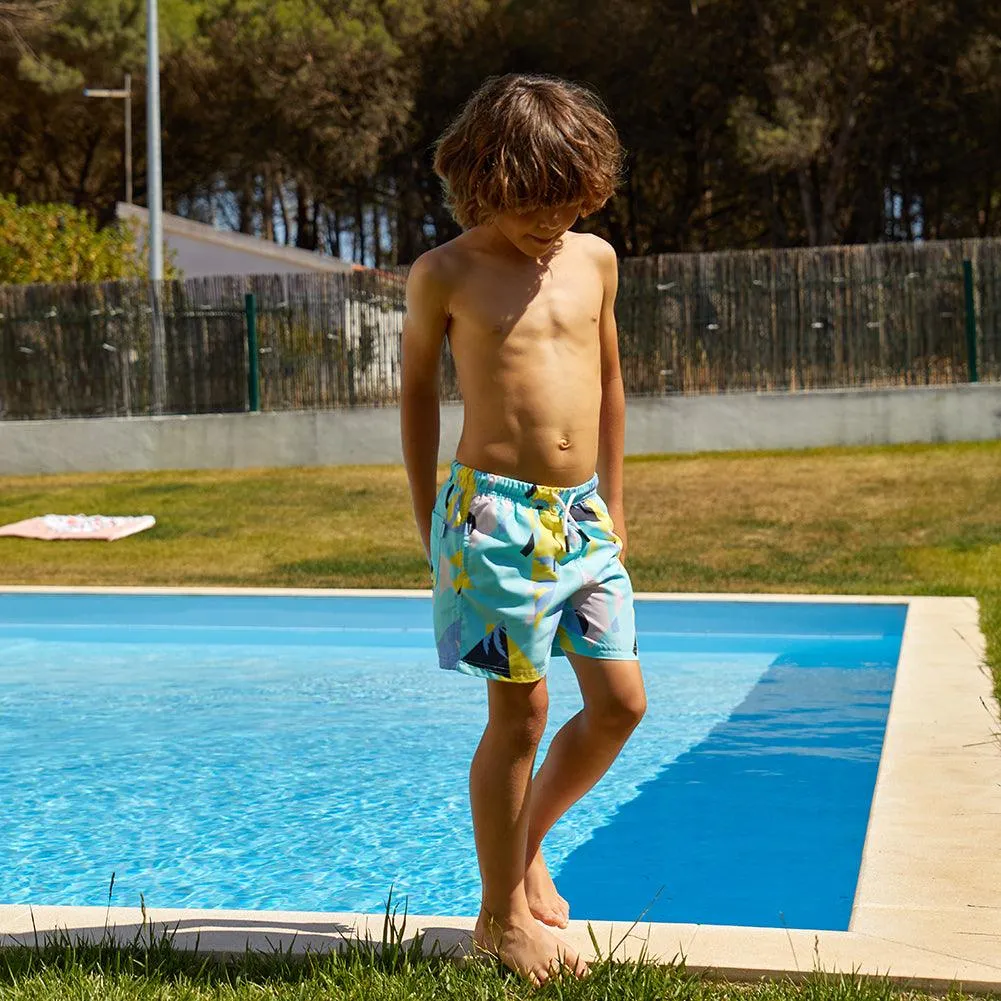 Boys Geometric Patterns Swim Trunk