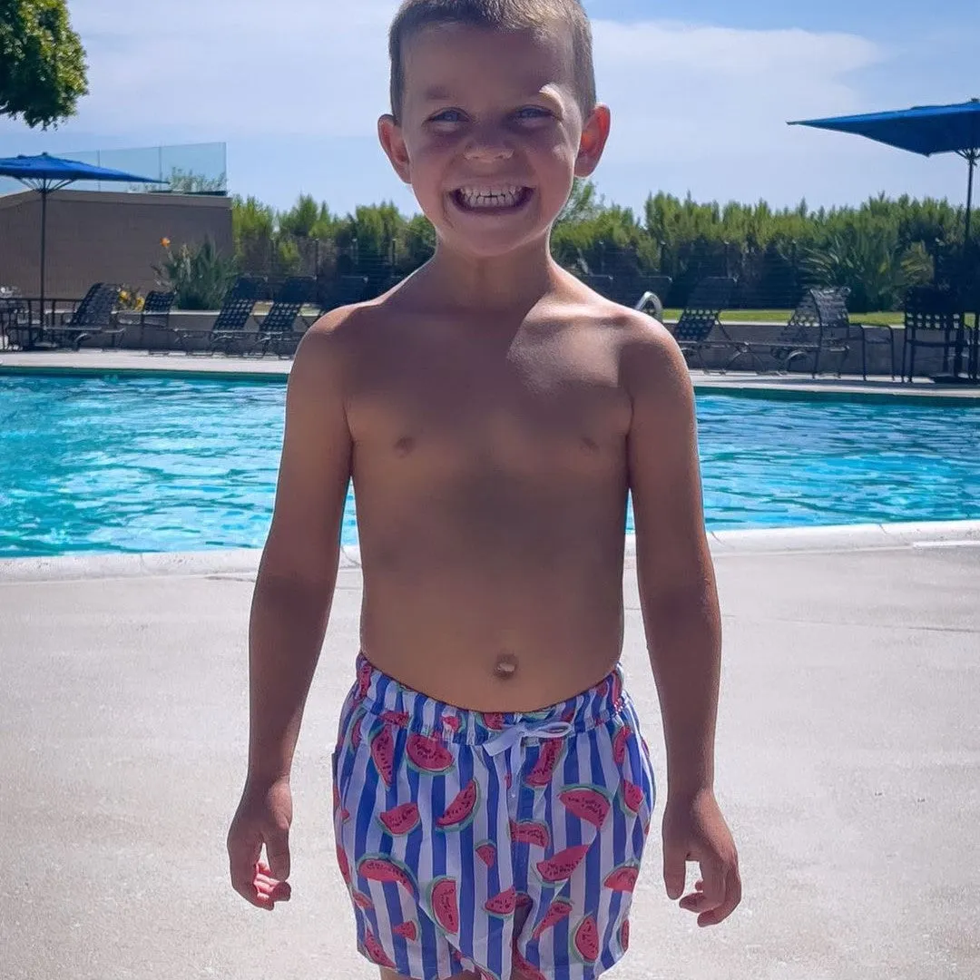 Boys Watermelon Stretch Swim Trunks