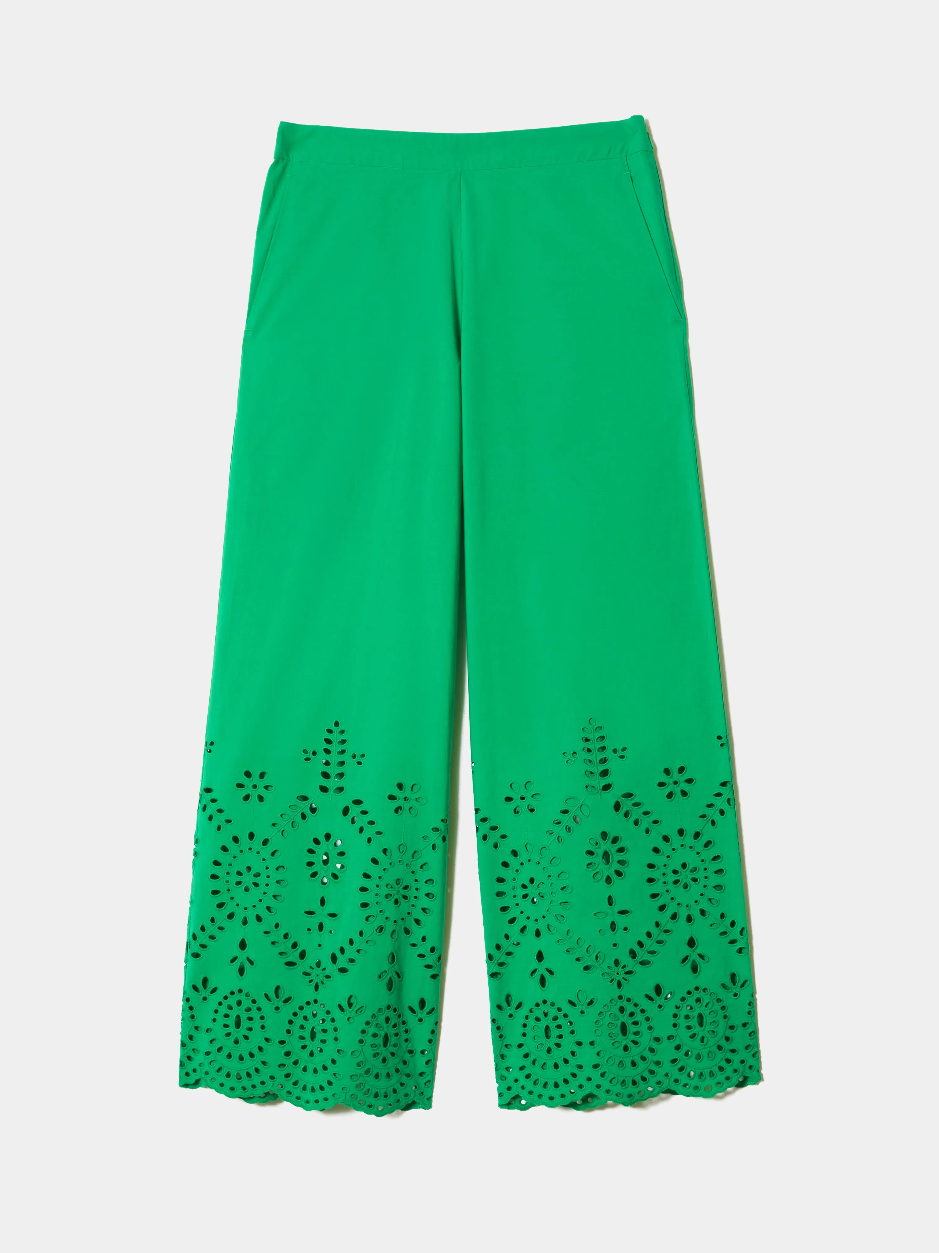 Broderie Beach Trouser | Green