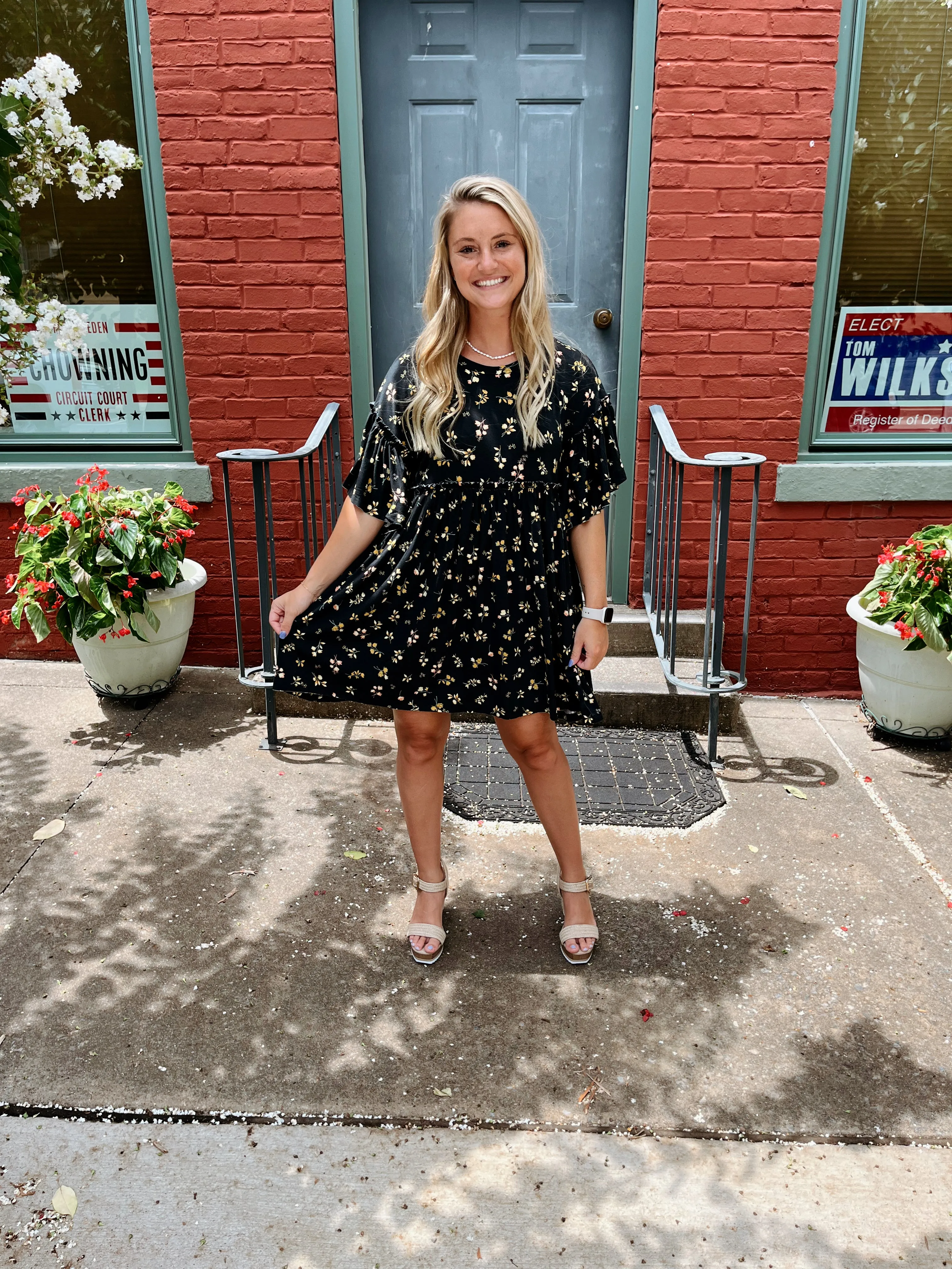 Budding Black Dress