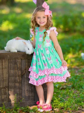 Bunny Gingham Tiered Dress