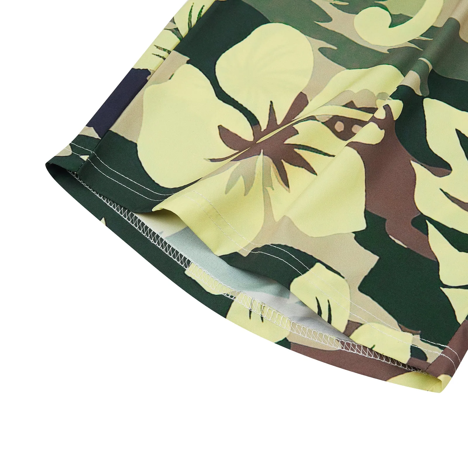 CAMO FLOWER PRINTED 11'' INSEAM SWIM TRUNKS