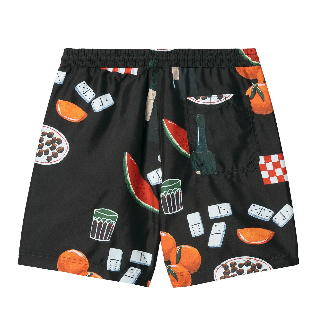 Carhartt WIP Slater Swim Trunks Herren Isis Maria Dinner Print Black