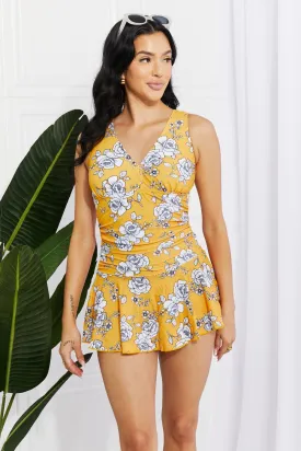 Clear Waters Swim Dress in Mustard