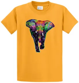 Colorful Elephant Printed Tee Shirt