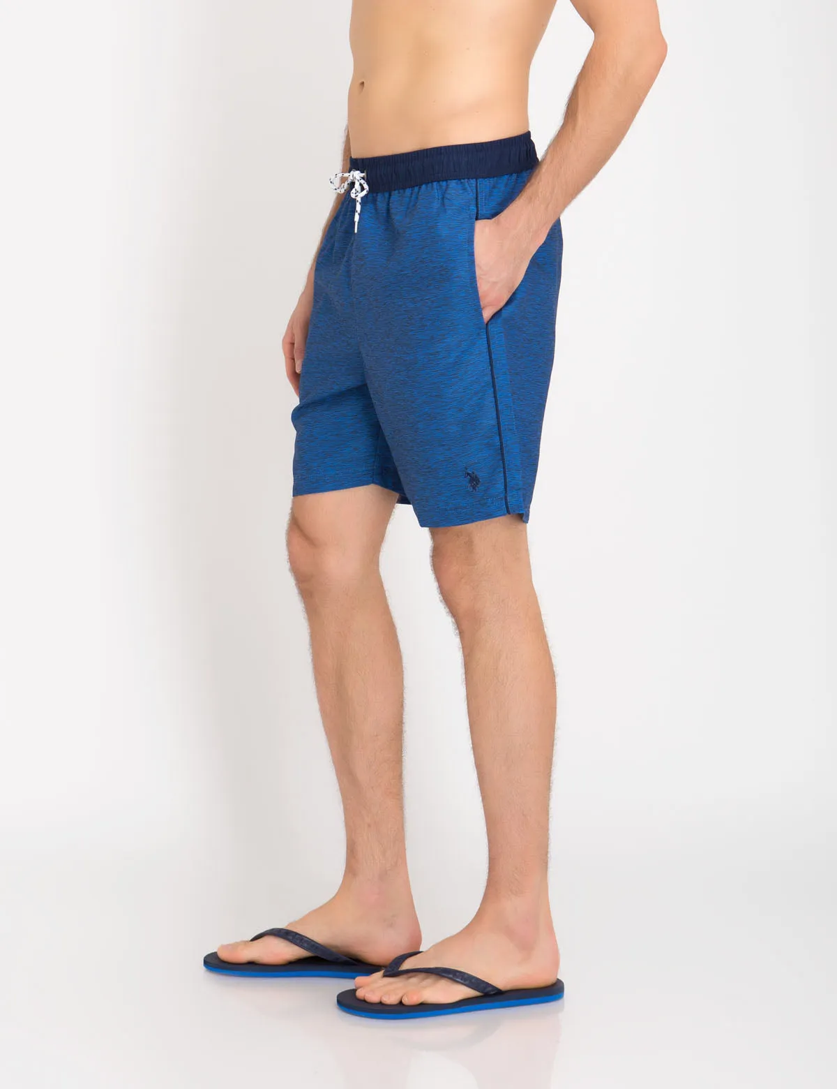 CONTRAST WAIST SWIM TRUNKS