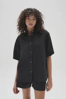 Corine Linen Shirt Black