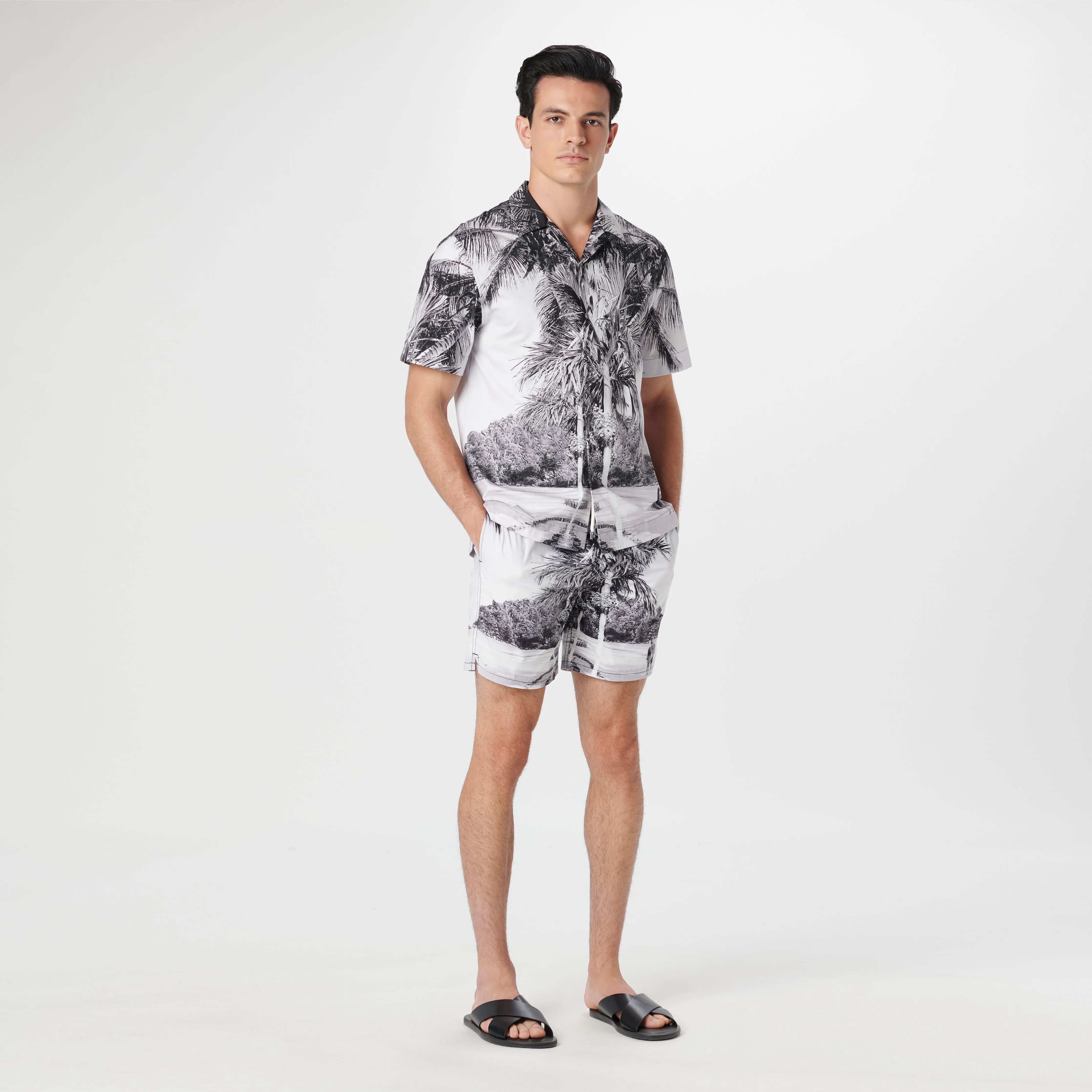 Cosmo Tropical Photoprint Swim Trunks