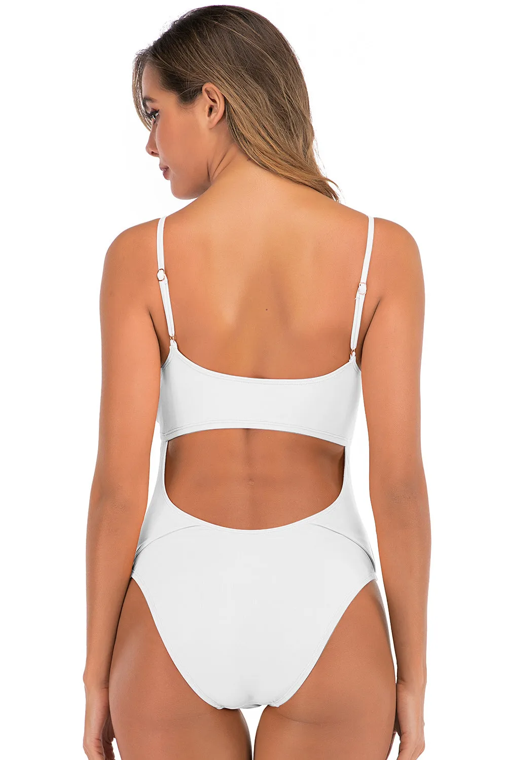 Cutout Adjustable Strap One-Piece Swimsuit