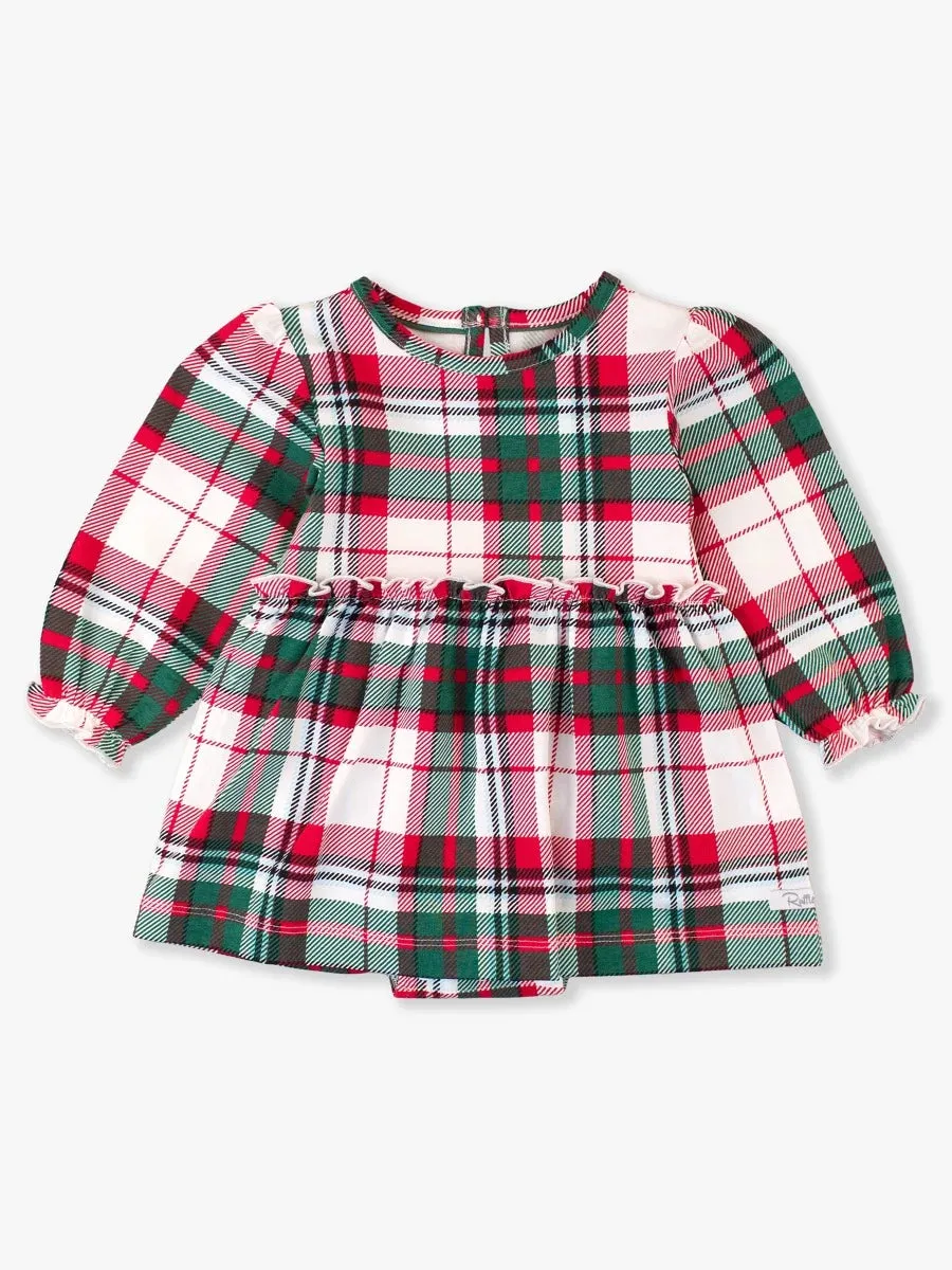 Dashing Dreams Plaid Knit Long Sleeve Skirted Romper