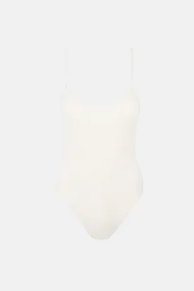 Essential Rib Minimal One Piece Creme