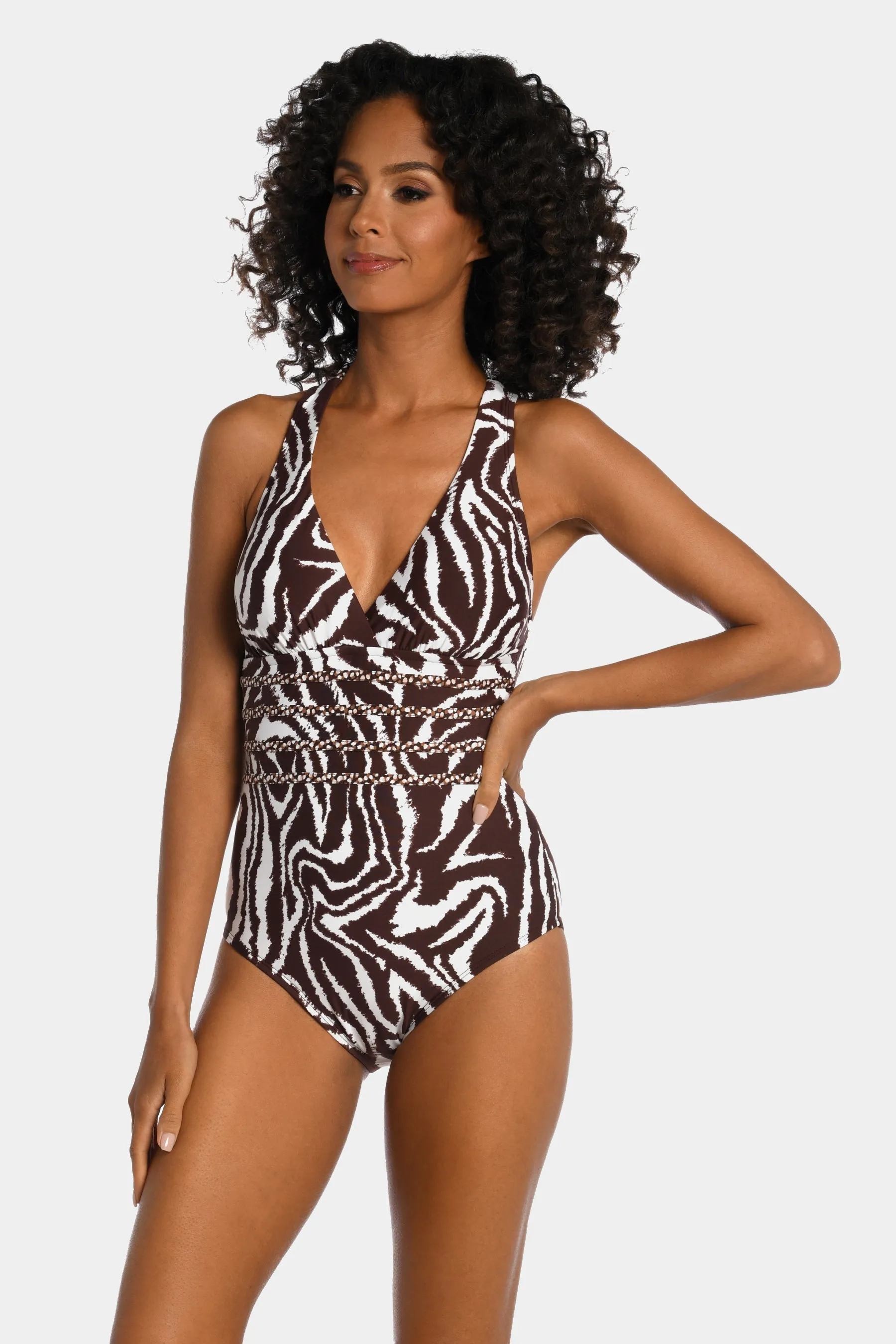 Fierce Cross Back One Piece Swimsuit