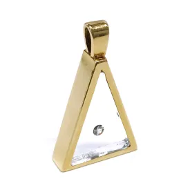 Floating Diamond Triangle Pendant