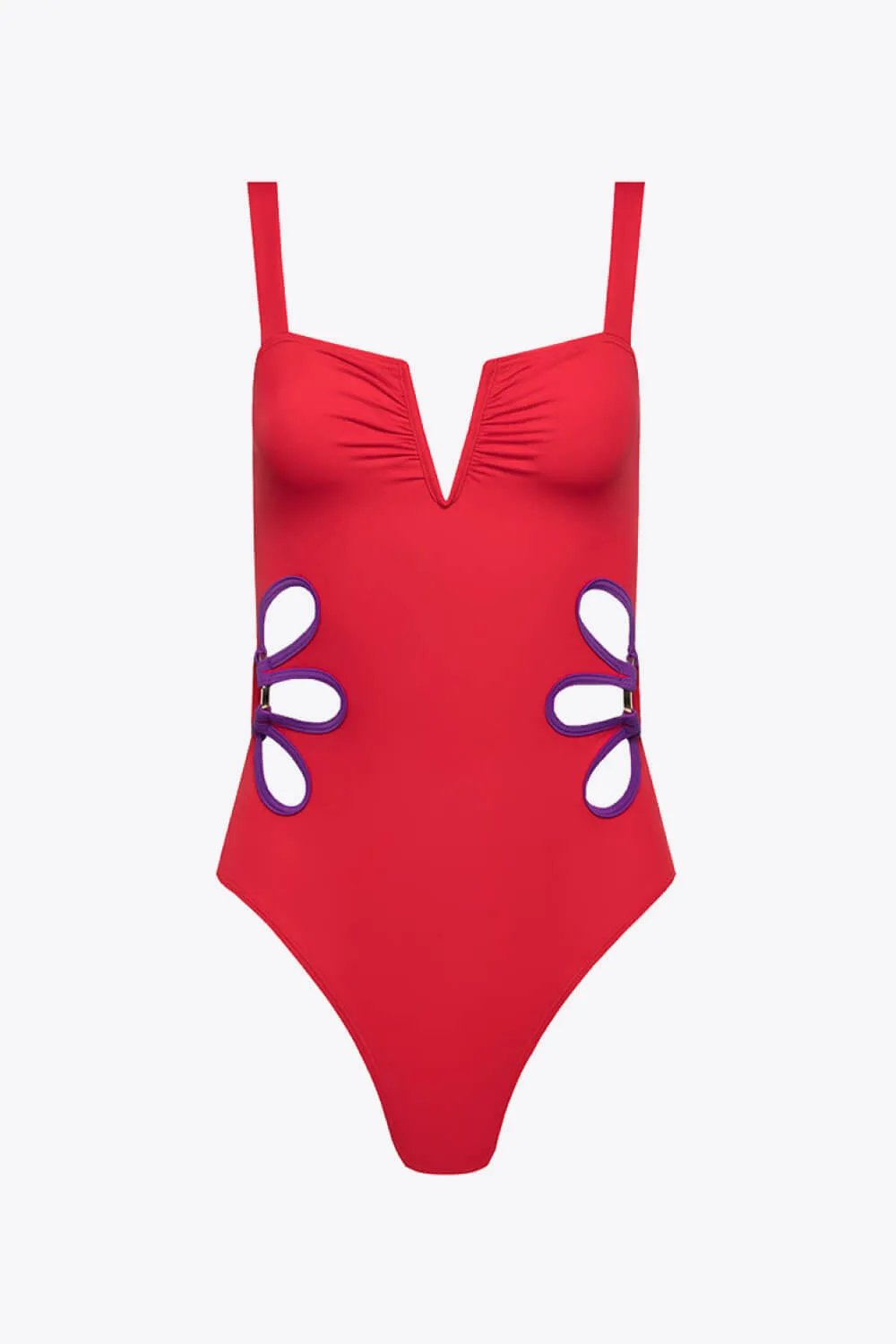 Floral Cutout One-Piece Swimsuit