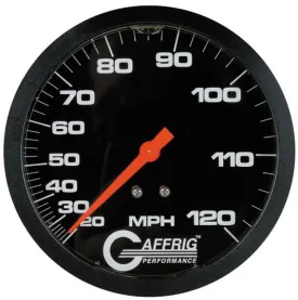 GAFFRIG PART #4326 3 3/4 INCH 140 MPH LIQUID FILLED BLACK SPEEDOMETER GAUGE KIT