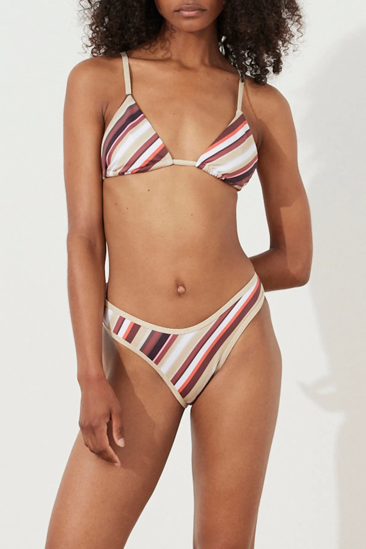 Golden Retro Stripe Curve Brief