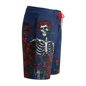 Grateful Dead | 48-54 Hybrid Board Shorts | Navy Bertha